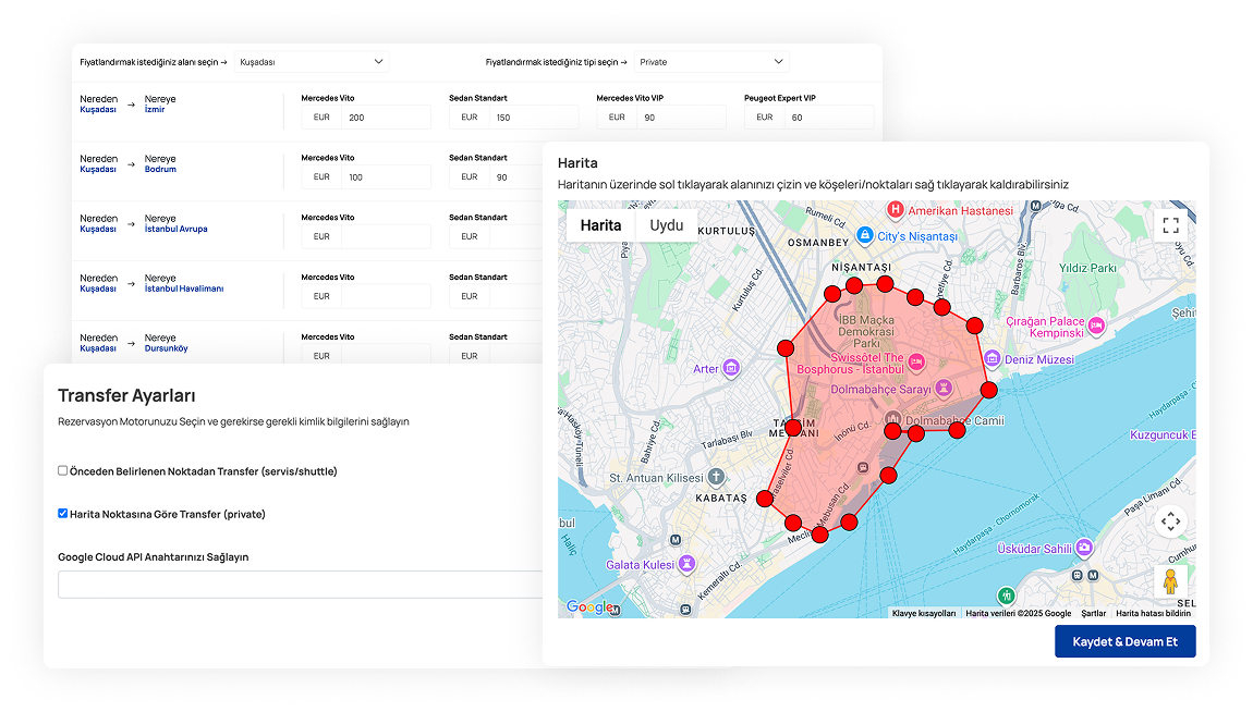 Google Map API ile Entegre