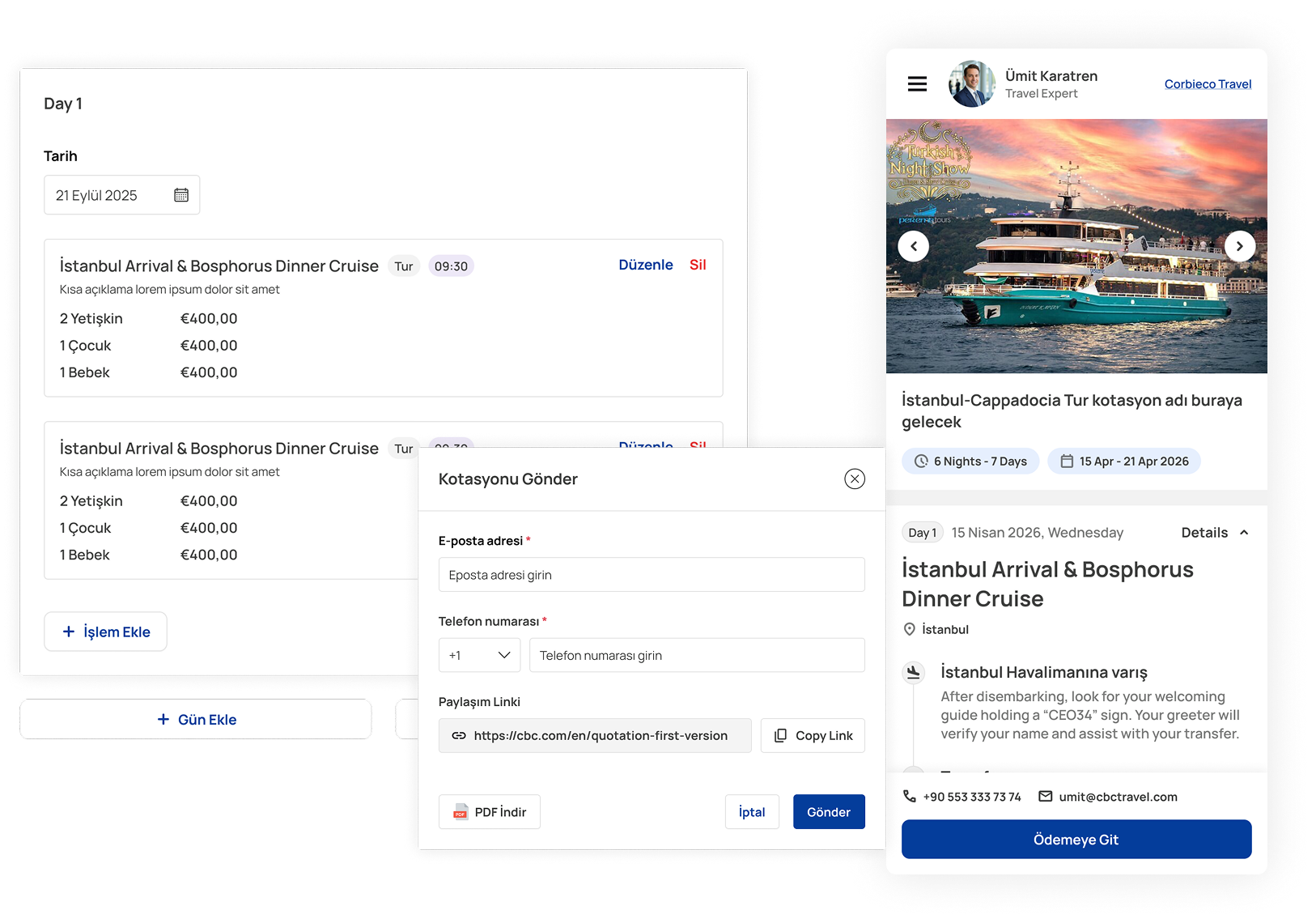 Çözümler <span>-></span> Kotasyon / Paket Oluşturma